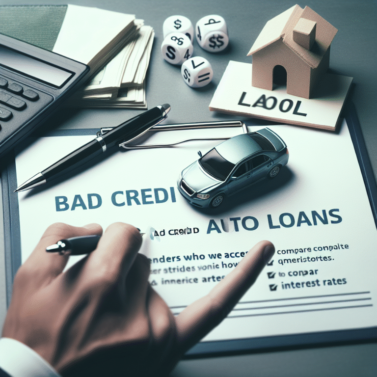 Bad Credit Auto Loans – see which lenders accept low scores and how to compare real interest rates